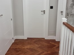 Puertas lacadas, acuchillado y barnizado parquet